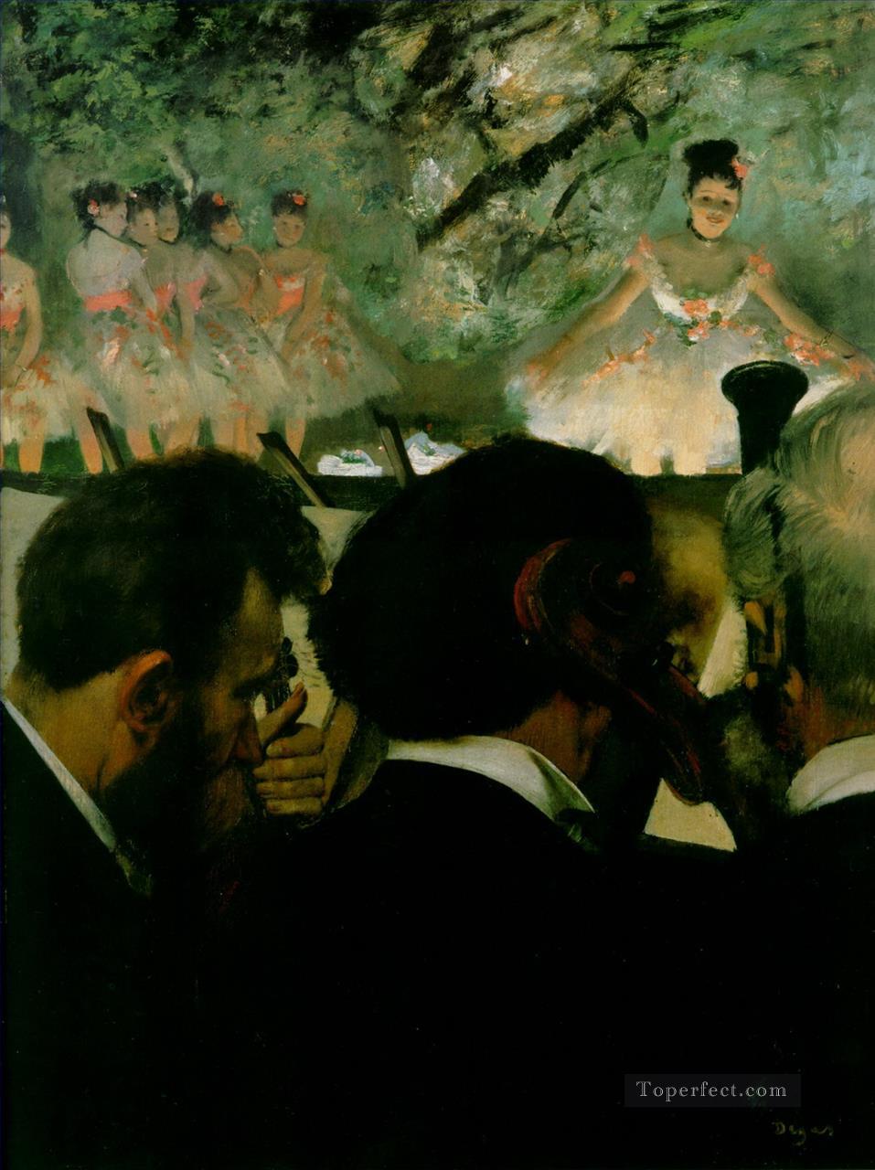オーケストラの音楽家たち 1872年 エドガー・ドガ油絵